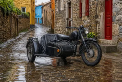 Sidecar Rainy Street