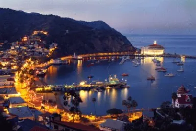 Avalon Harbor at Night-Catalina Island