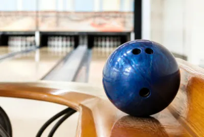 Blue Bowling Ball Rack(grok)
