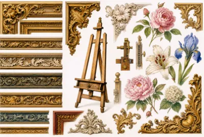 Botanical Frame Study(grok)