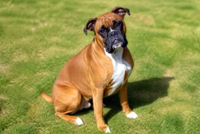 Fawn Boxer Grass(grok)