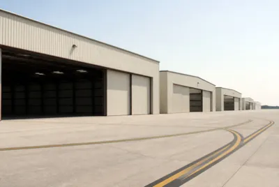 Hangar Airfield Row(grok)