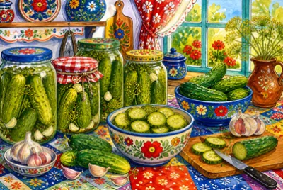 פאזל של Folk Pickle Jars(grok)