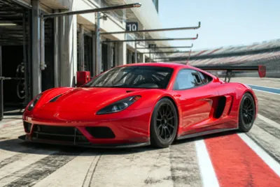 Red Race Car Paddock(grok)