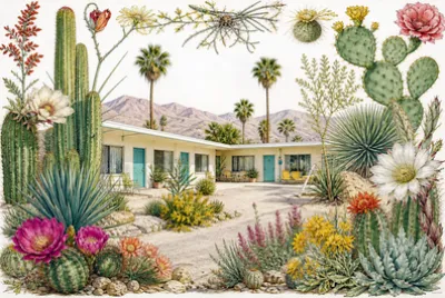 Botanical Motel Plate(grok)
