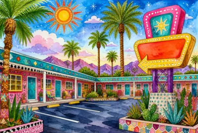 Folk Roadside Motel(grok)