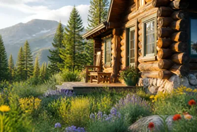 Meadow Log Cabin(grok)