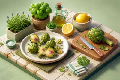 Artichoke Study Plate