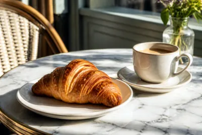 Afternoon Croissant Coffee
