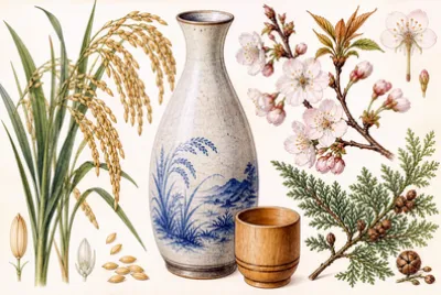 Botanical Sake Plate(grok)