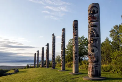 Morning Waterfront Totems jigsaw puzzle