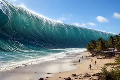 Tsunami Bright Shore(grok)