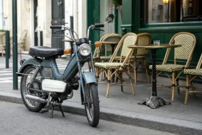 Vintage Moped Cafe(grok)