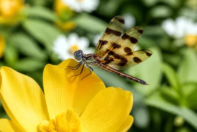 Dragonfly Yellow Flower(grok)