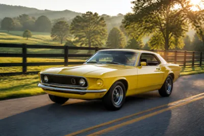 Morning Yellow Mustang