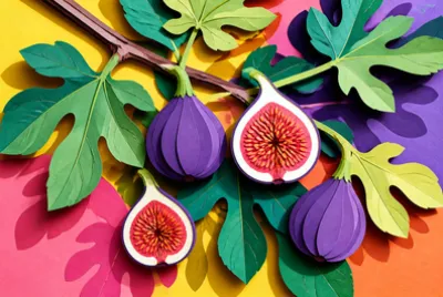 Papercut Fig Branch(grok)