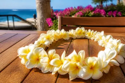 Sunny Plumeria Table