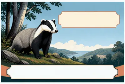 Woodland Poster Badger jigsaw puzzle