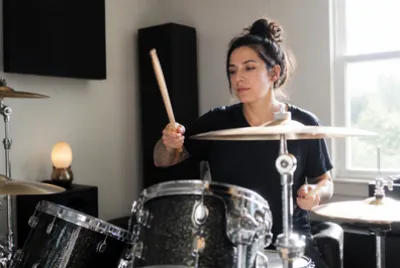 Woman Drummer Practice Room(grok) jigsaw puzzle