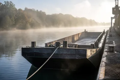 Morning Dockside Barge