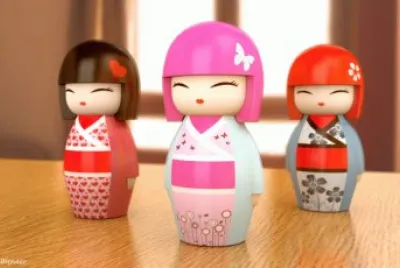 MUÃ‘ECAS KOKESHI jigsaw puzzle