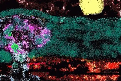 tree at night