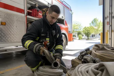 Firefighter Checking Hose(grok) jigsaw puzzle