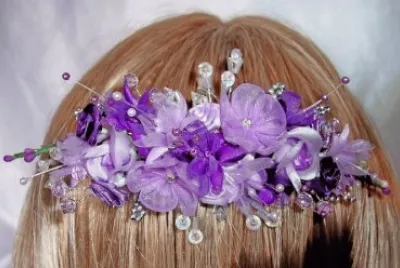 Purple and Lilac Hair Comb