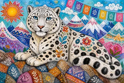 Folk Mountain Leopard(grok)