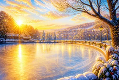 Luminous Winter Rink(grok)