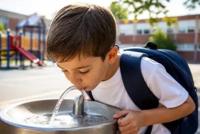 Schoolyard Fountain(grok)