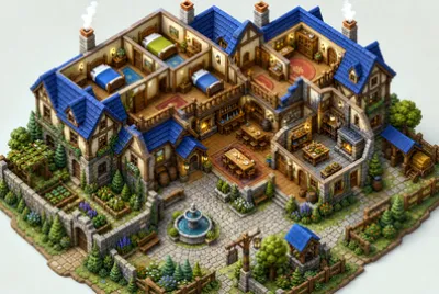 Isometric Inn Diorama