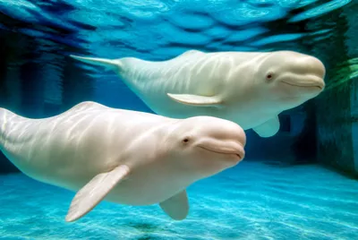 Belugas Underwater(grok)