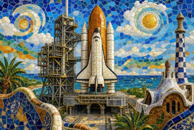 Gaudi Shuttle Mosaic