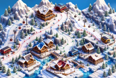 Isometric Ski Resort(grok) jigsaw puzzle