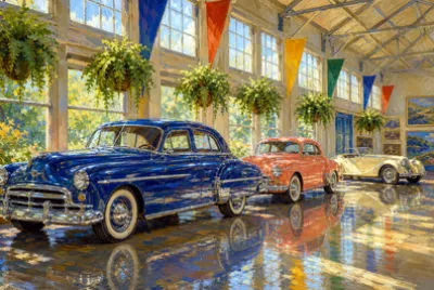Floor Reflection Sedans jigsaw puzzle