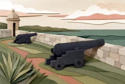 Layered Gun Cutout jigsaw puzzle