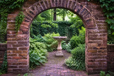 Brick Framed Birdbath jigsaw puzzle