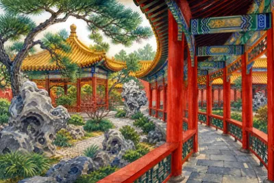 Folk Side Garden jigsaw puzzle