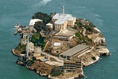Aerial View of Alcatrz-San Francisco Bay