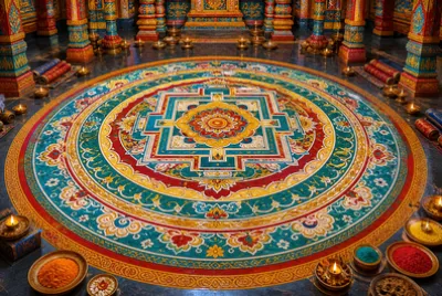 Anéis do chão do templo
