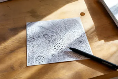 Pen on White Card(grok) jigsaw puzzle