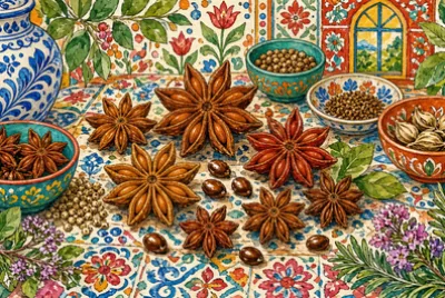 Star Anise Spice Table