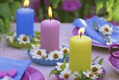 velas e flores