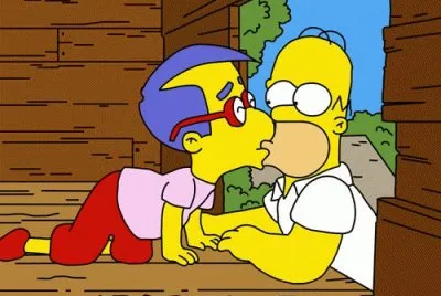 Homero y Milhouse