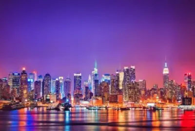 New York City Night Skyline