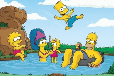 simpson nadando