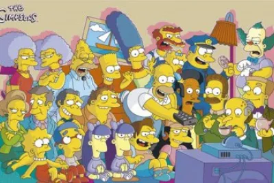 todos los vesinos y los simsons ven tv