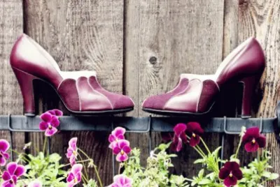 Vintage Purple Scalloped Shoes