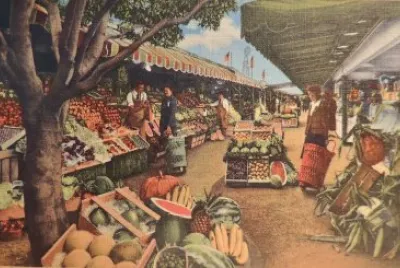 Vintage Market Postcard